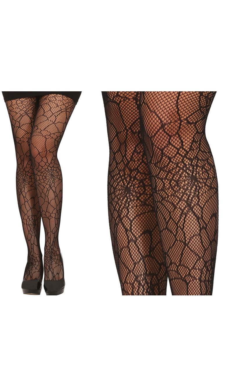 Halloween Fishnet Tights Spiderweb