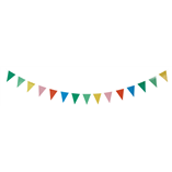 Flag Banner Bunting Garland XS Retro Multi Colors - 2.6m