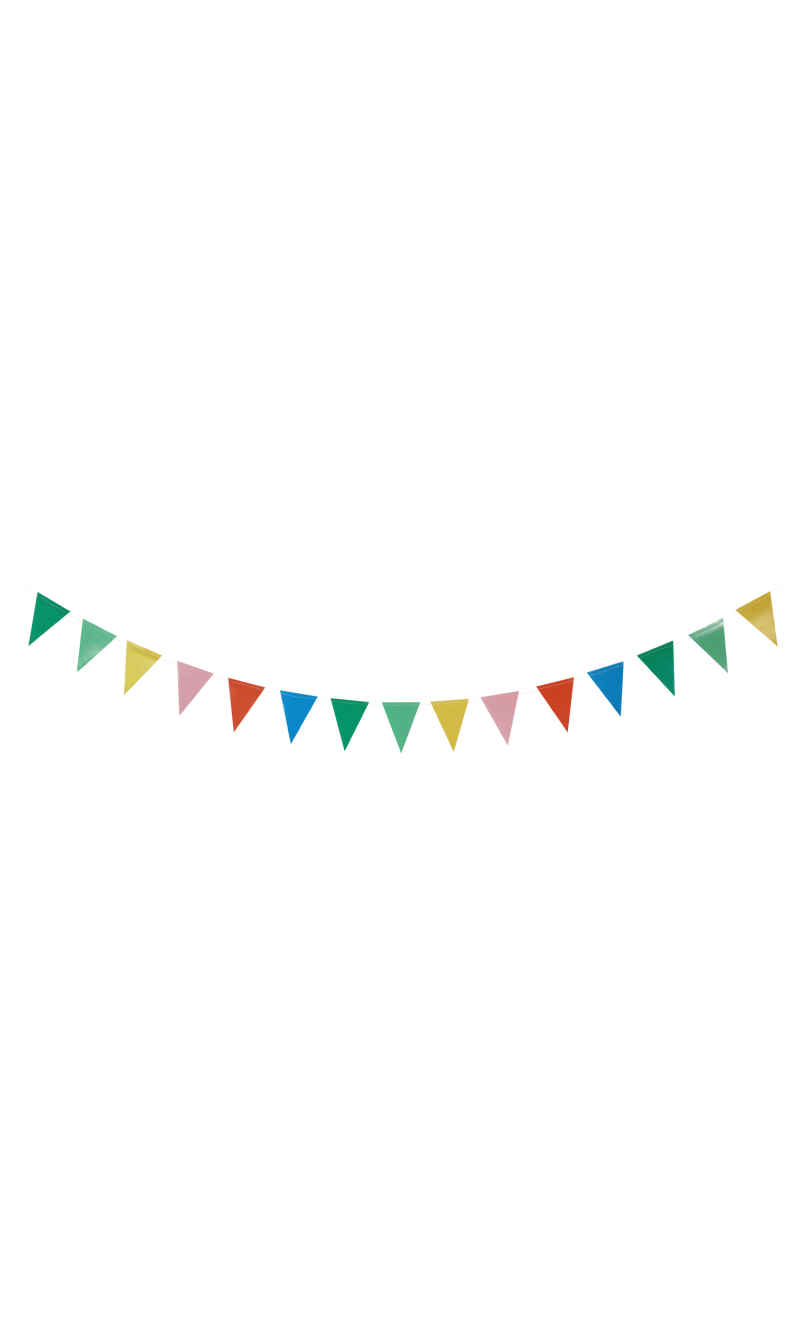 Flag Banner Bunting Garland XS Retro Multi Colors - 2.6m