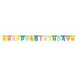 Happy Birthday Retro Letter Banner - 1.6m