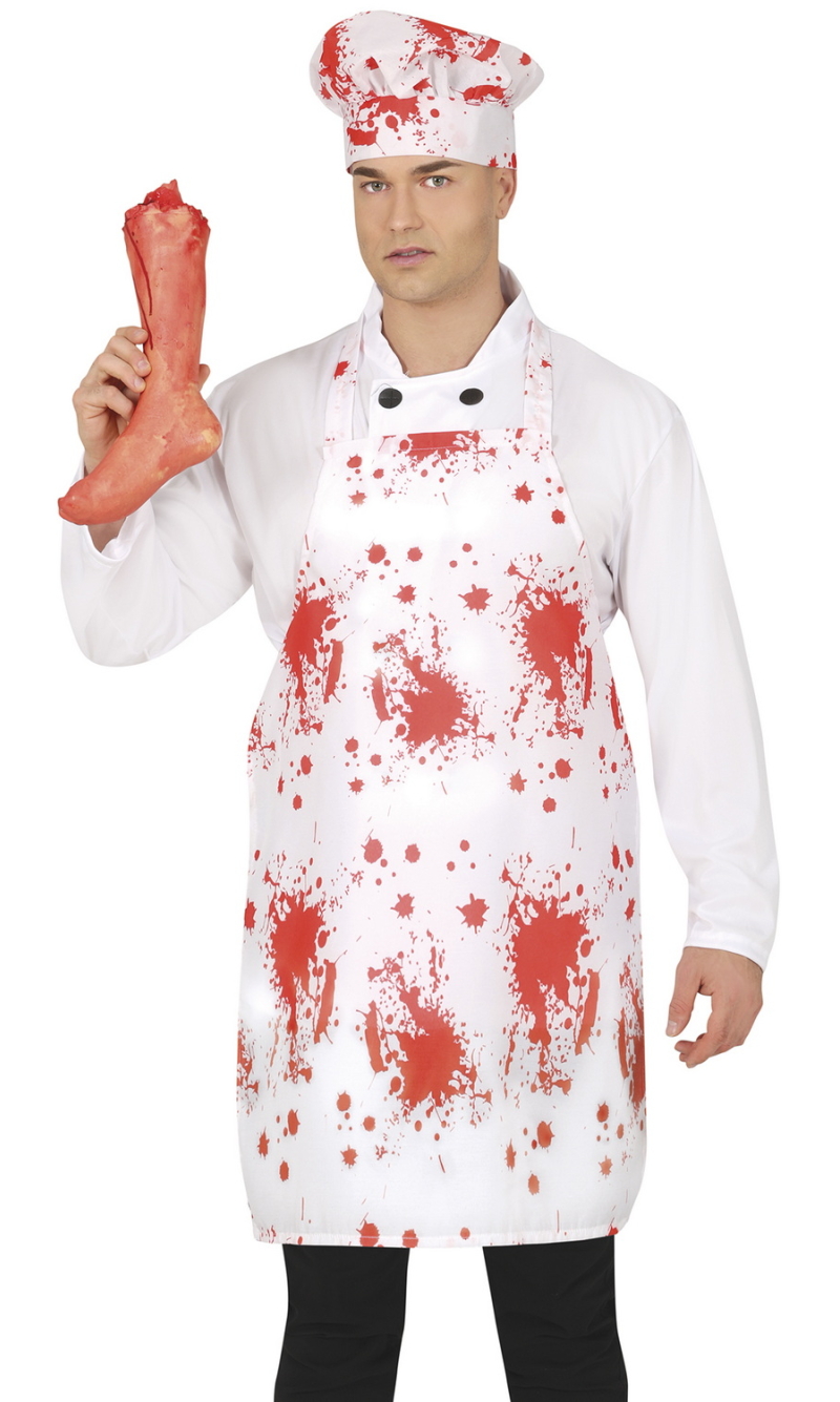 Halloween Chef Hat & Apron With Blood 55x70cm