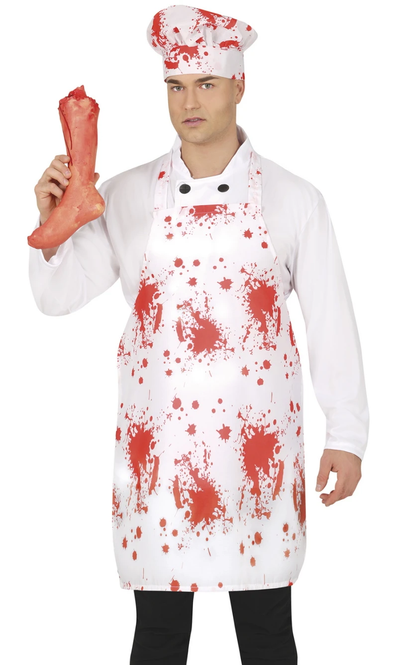 Halloween Chef Hat & Apron With Blood 55x70cm