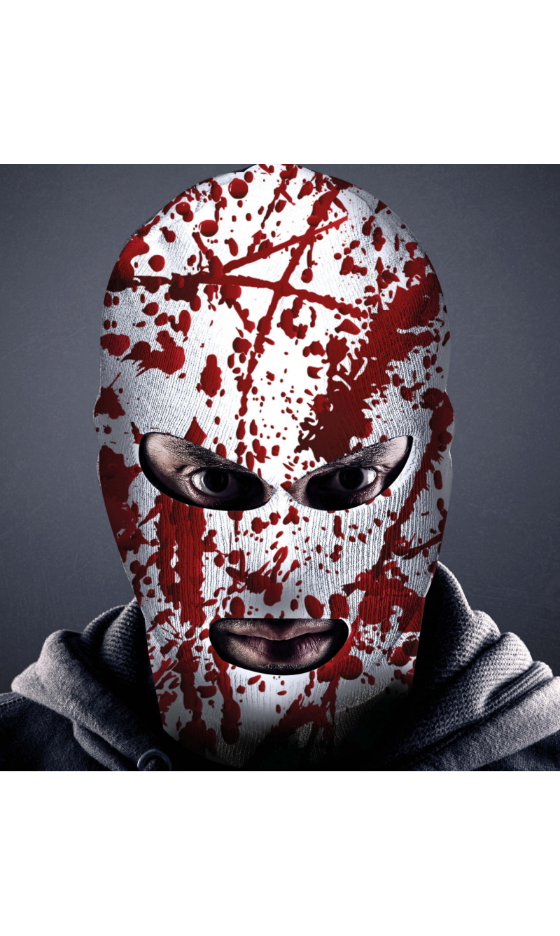 Bloody White Balaclava Ski Mask - Adult One Size