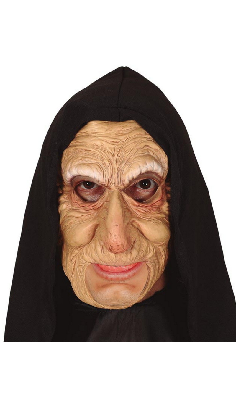 Old Lady Mask With Hood - Adult One Size