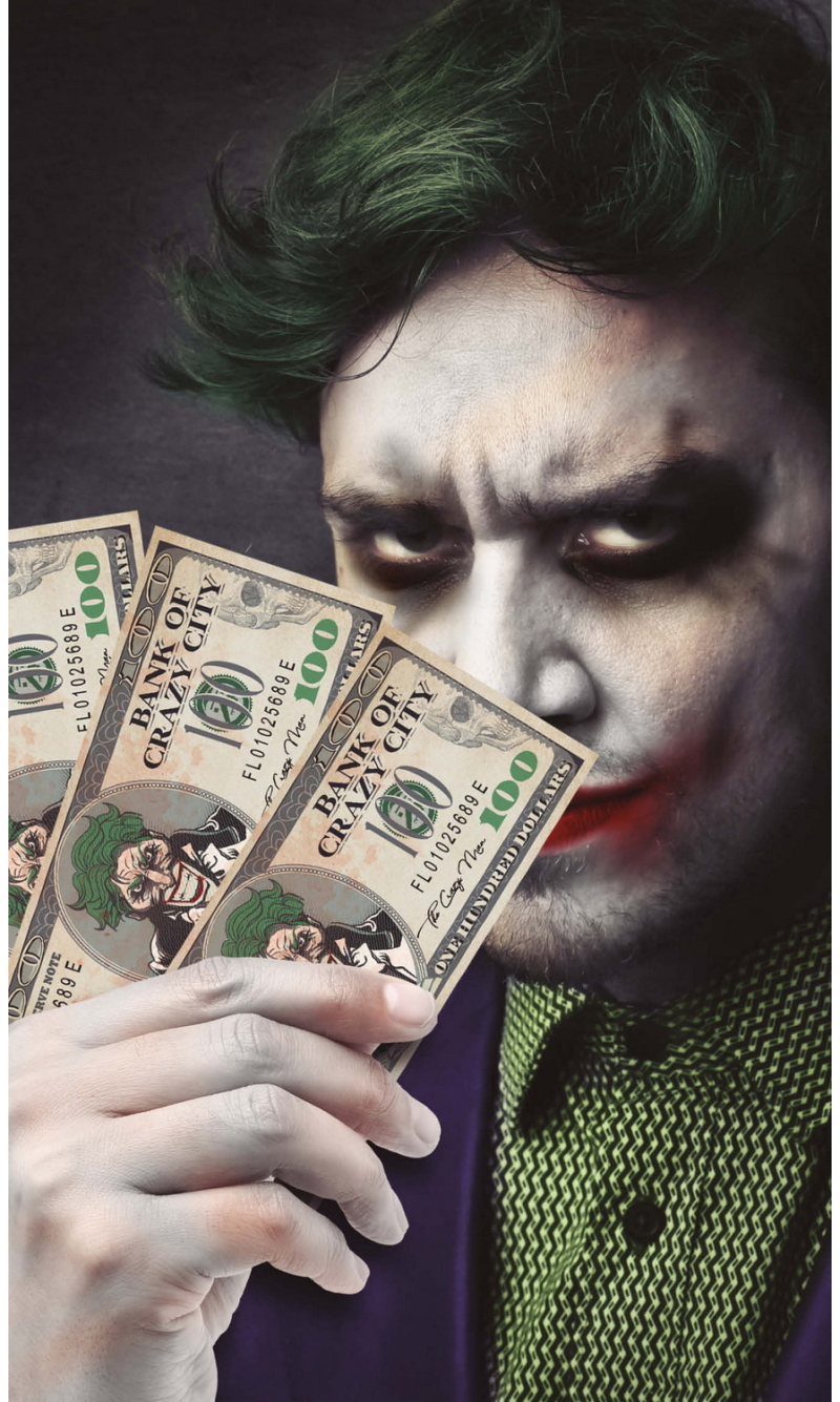 Joker Banknotes 6x15cm - 75pcs