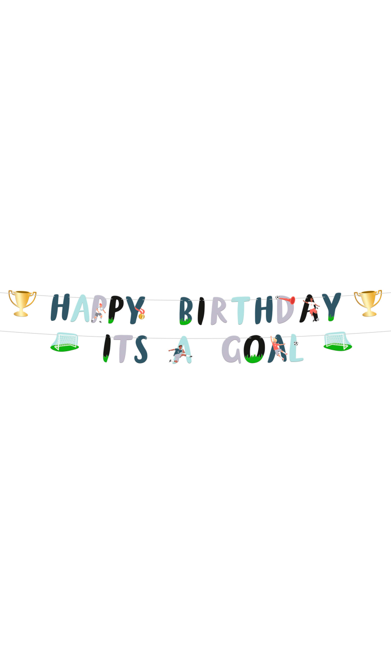 Fantastic Football Party Happy Birthday Banner Set - 1.5m