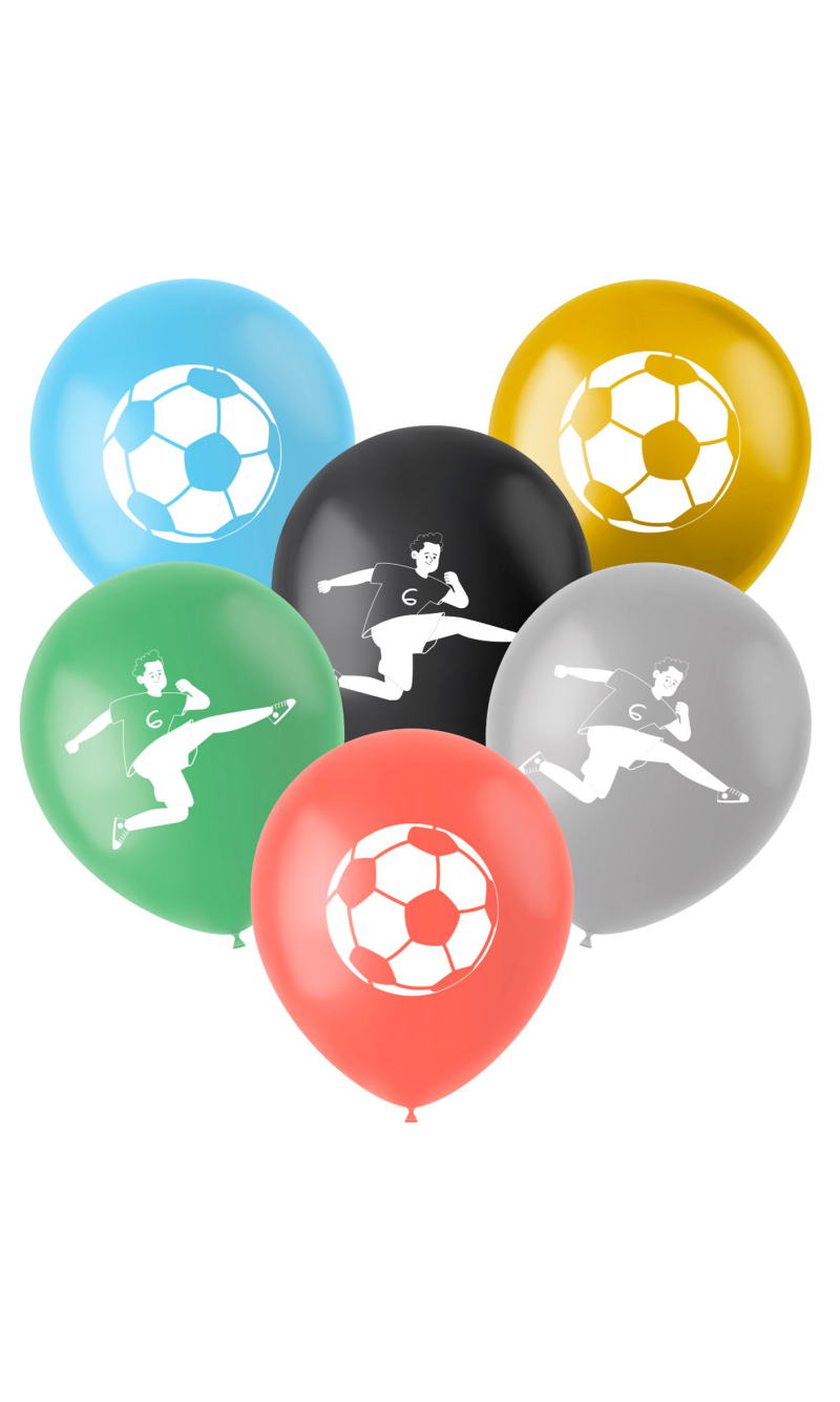 Fantastic Football Party 12 Inch Latex Balloons - 6pcs