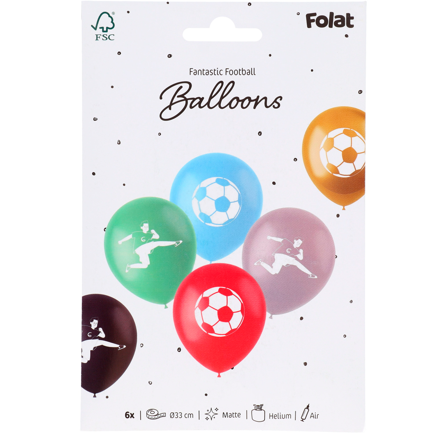 Fantastic Football Party 12 Inch Latex Balloons - 6pcs - Image 2
