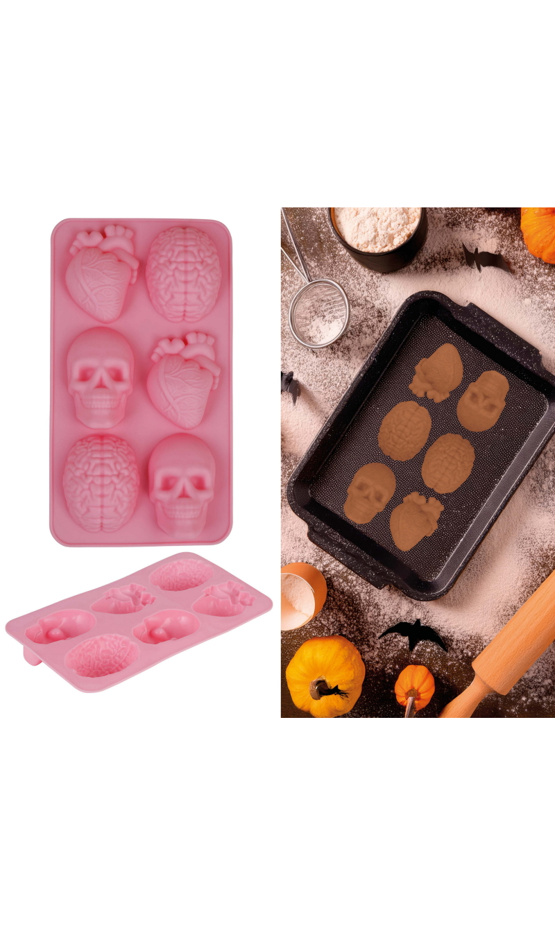 Halloween Cookie Mold 6 Designs 28x16cm