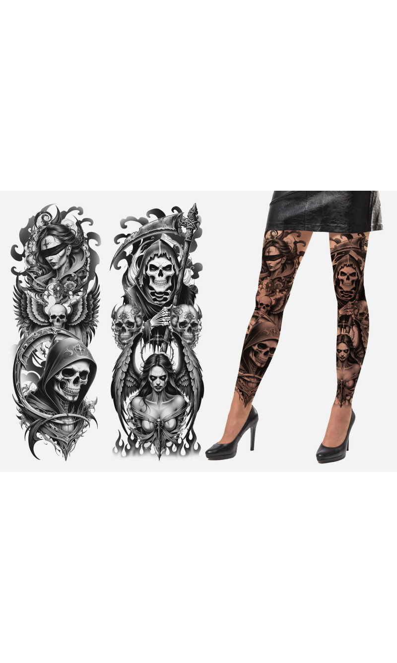 Tattoo Effect Tights Death
