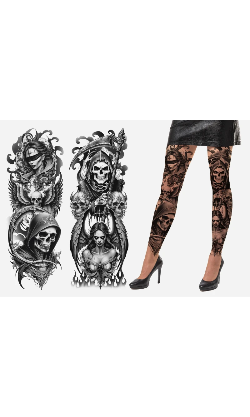 Tattoo Effect Tights Death