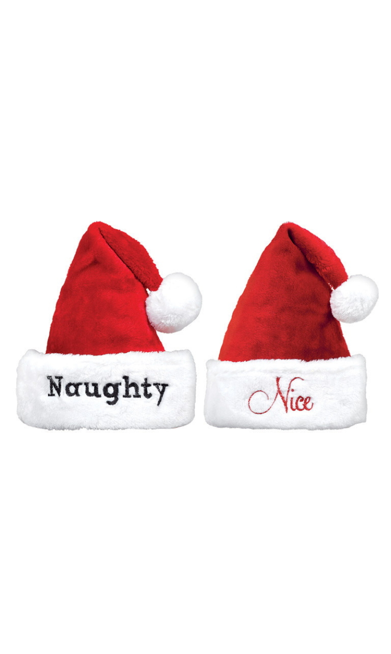 Christmas Naughty & Nice (2 Hats) - Adult One Size