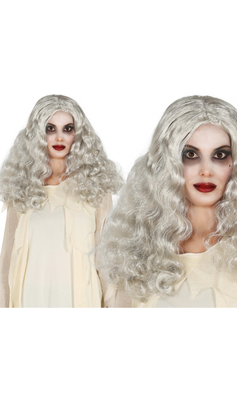 Grey Silver Wavy Wig - Adult One Size