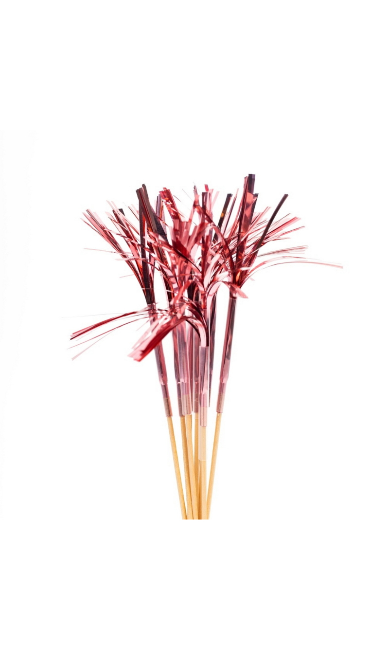 Rose Gold Party 24cm Foil Picks - 10pcs