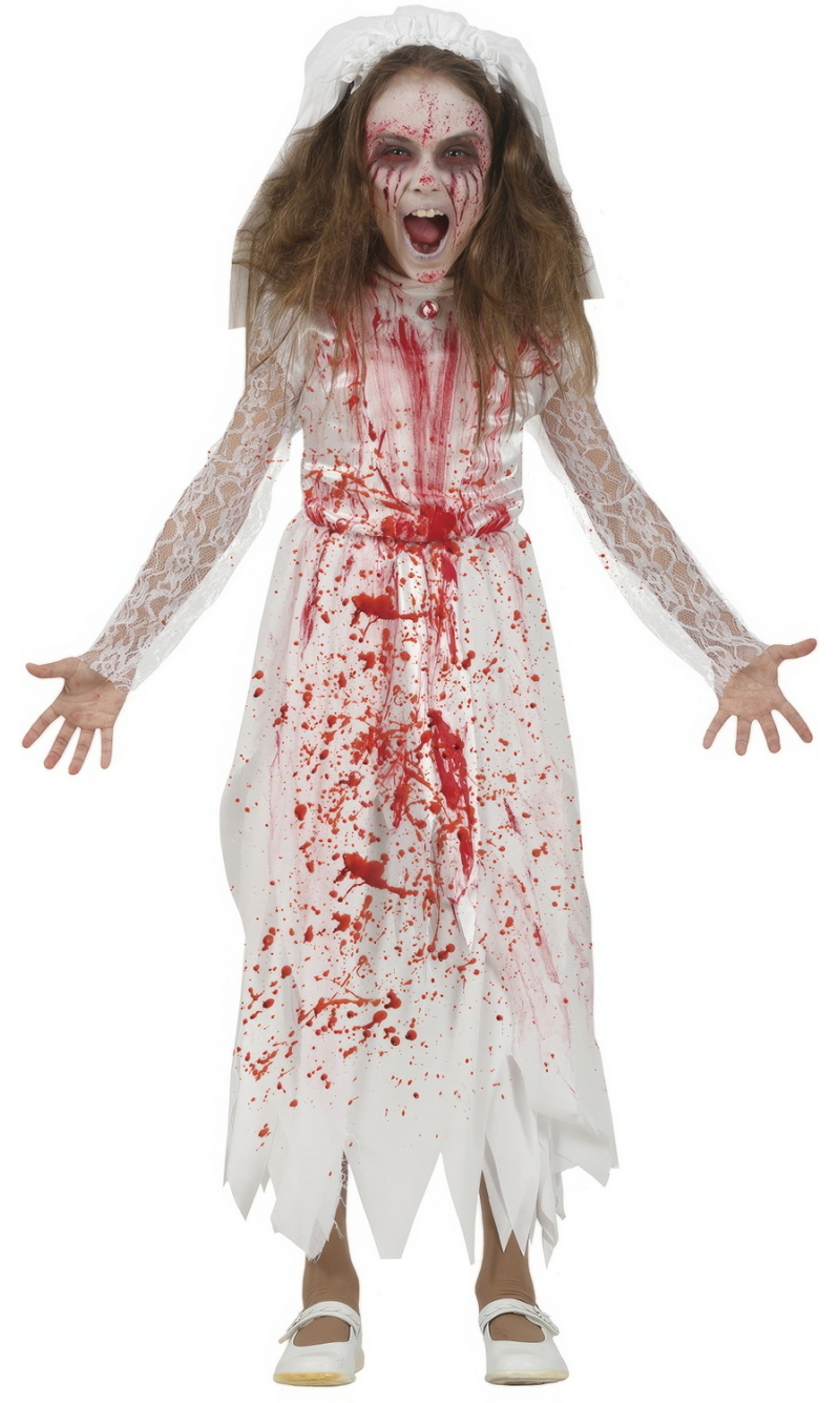 Bloody Wife Girl Costume - Age 7 to 9 Years (137cm)