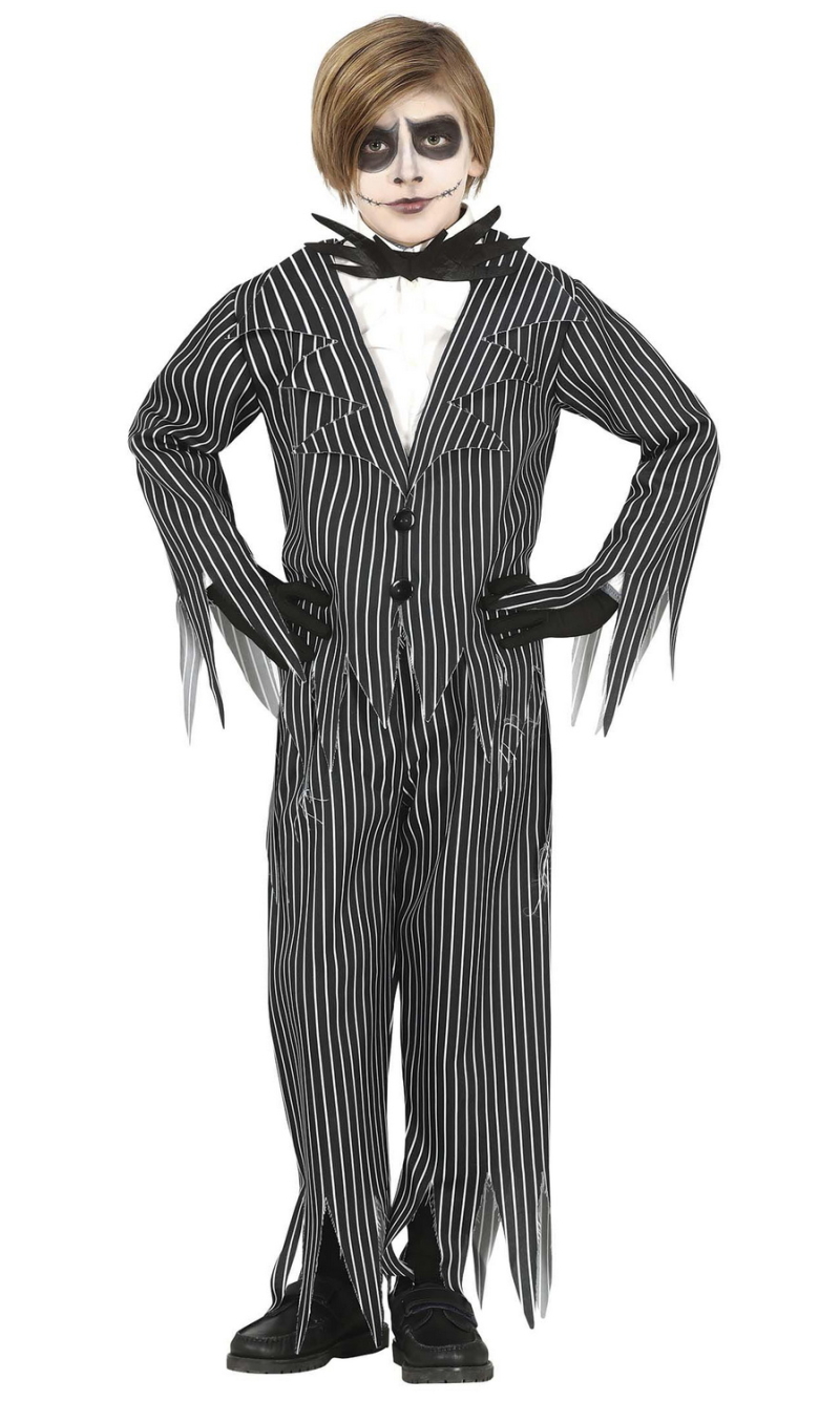 Mr Jack Skellington Boy Costume - Age 10 to 12 Years (151cm)