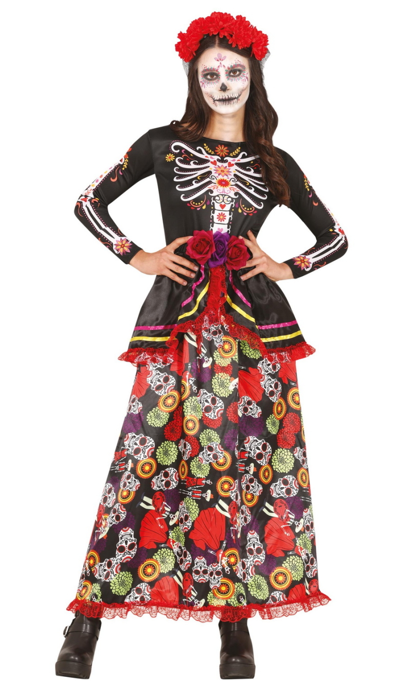 Day of the Dead Elegant Girl - Age 14 to 16 Years (171cm)