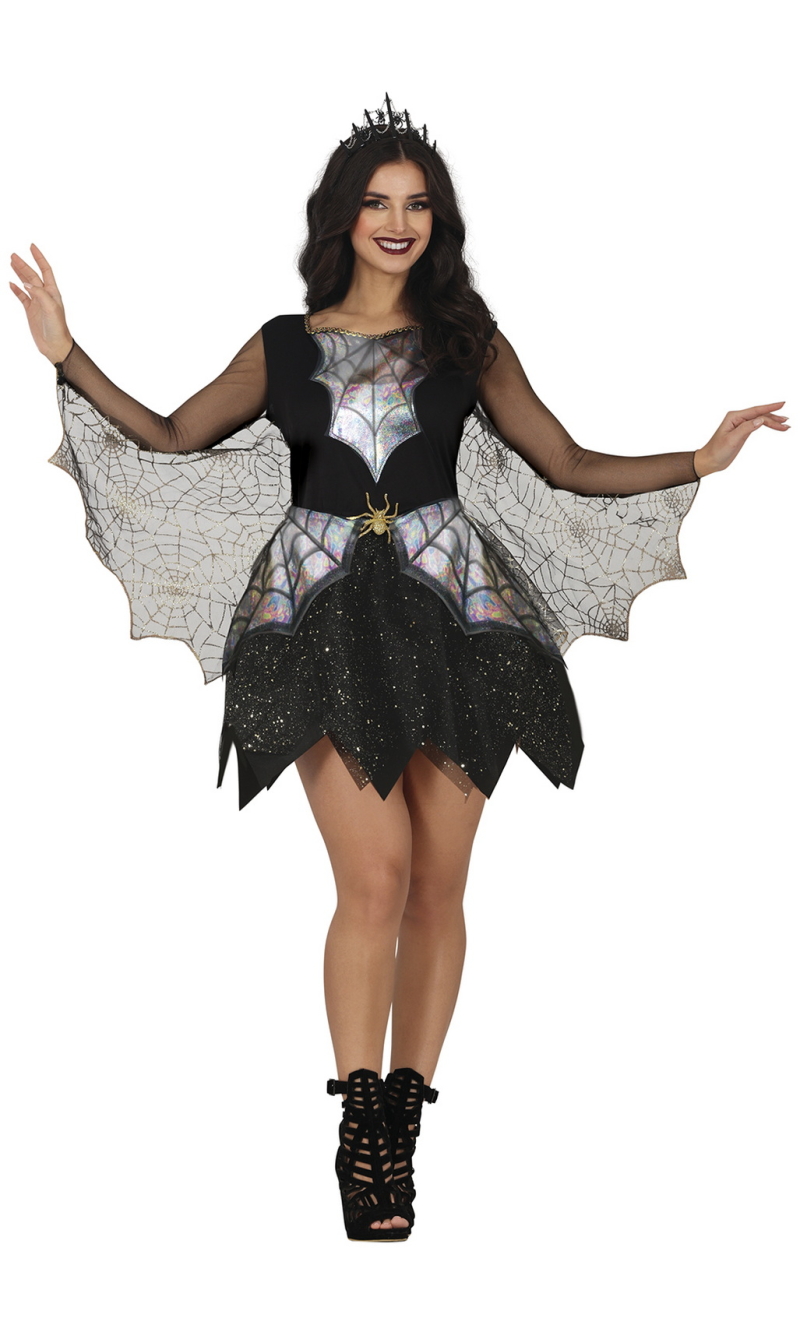 Shiny Spider Woman Costume - Adult Size Large (42-44)