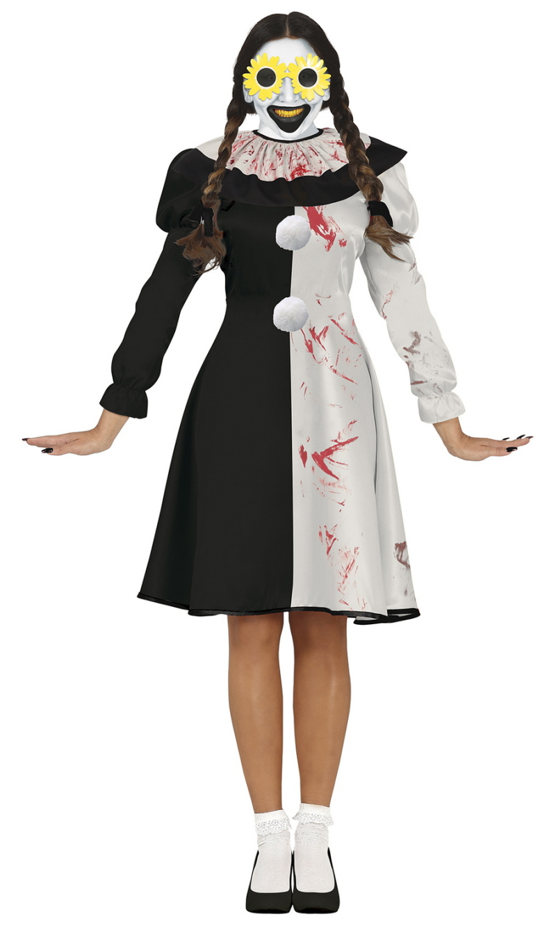 Terrifier Art The Clown Woman Costume - Adult Size Large (42-44)