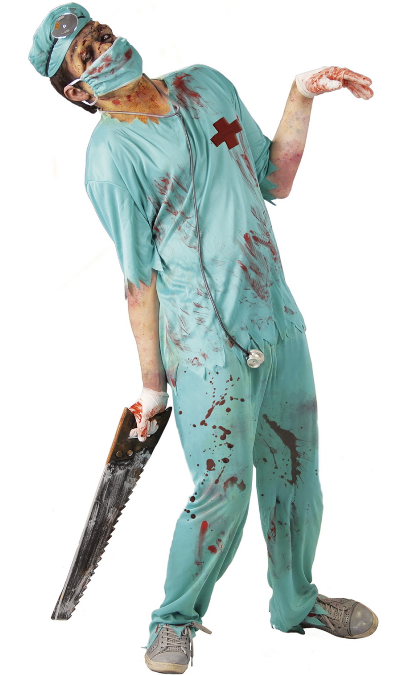 Zombie Surgeon Costume - Adult Size Medium (48-50)