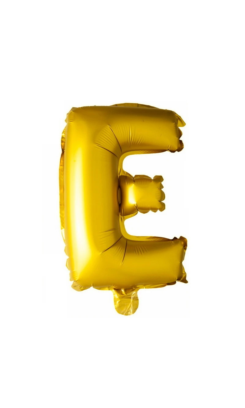 Gold Letter Foil Balloon 16 Inch (Air Fill Only) - E