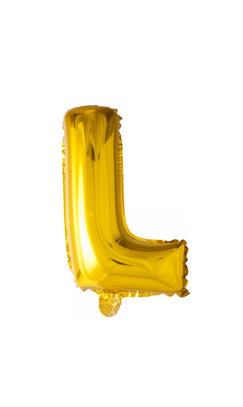 Gold Letter Foil Balloon 16 Inch (Air Fill Only) - L
