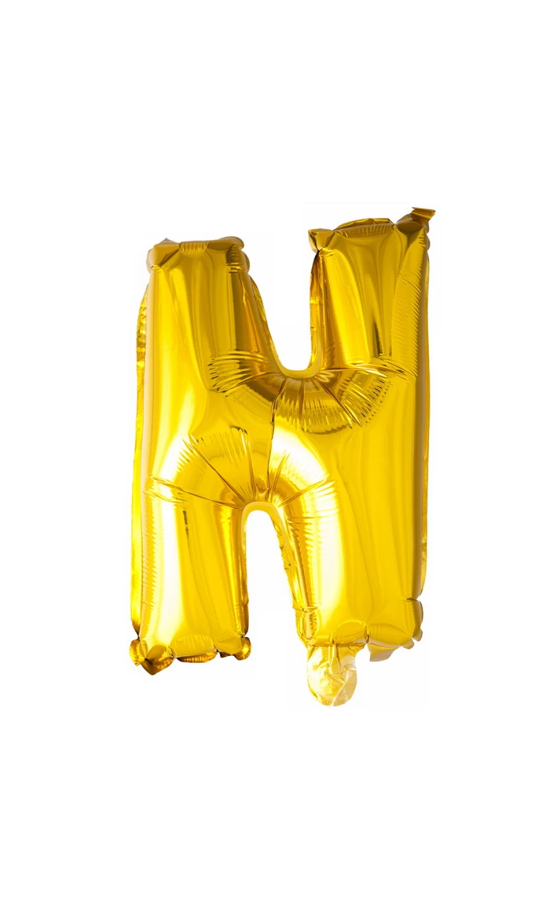 Gold Letter Foil Balloon 16 Inch (Air Fill Only) - N
