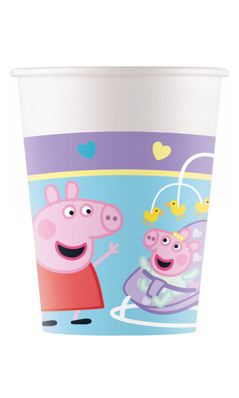 Peppa Pig Made With Love Paper Cups 200ml - 8pcs