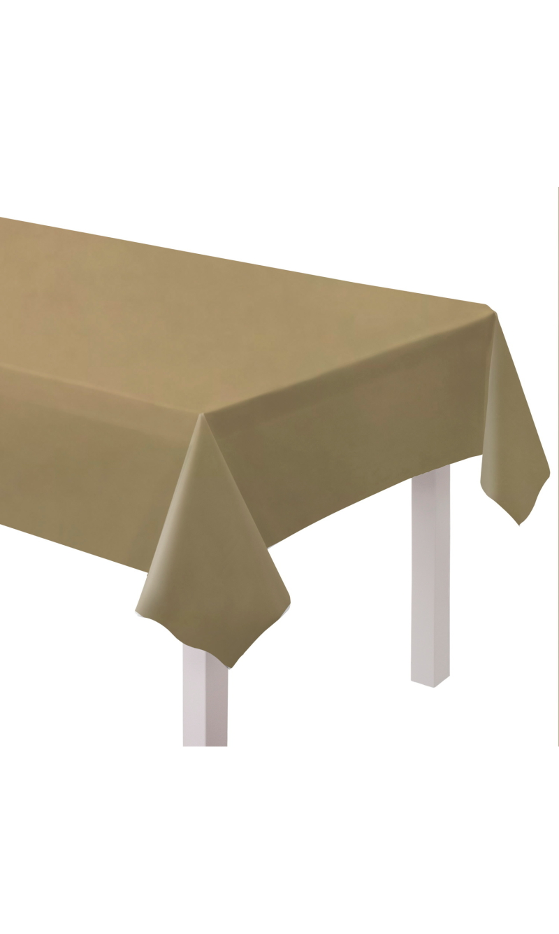 Solid Color Paper Table Cover Gold (Creme Brule) 137 x 274cm