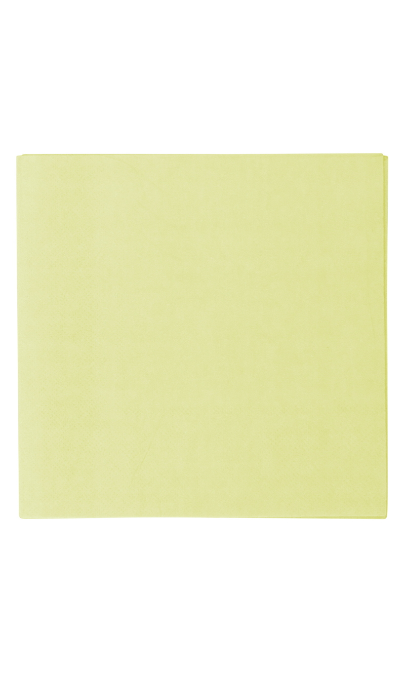 Vert Decor 33x33cm 3ply Napkins Yellow - 20pk