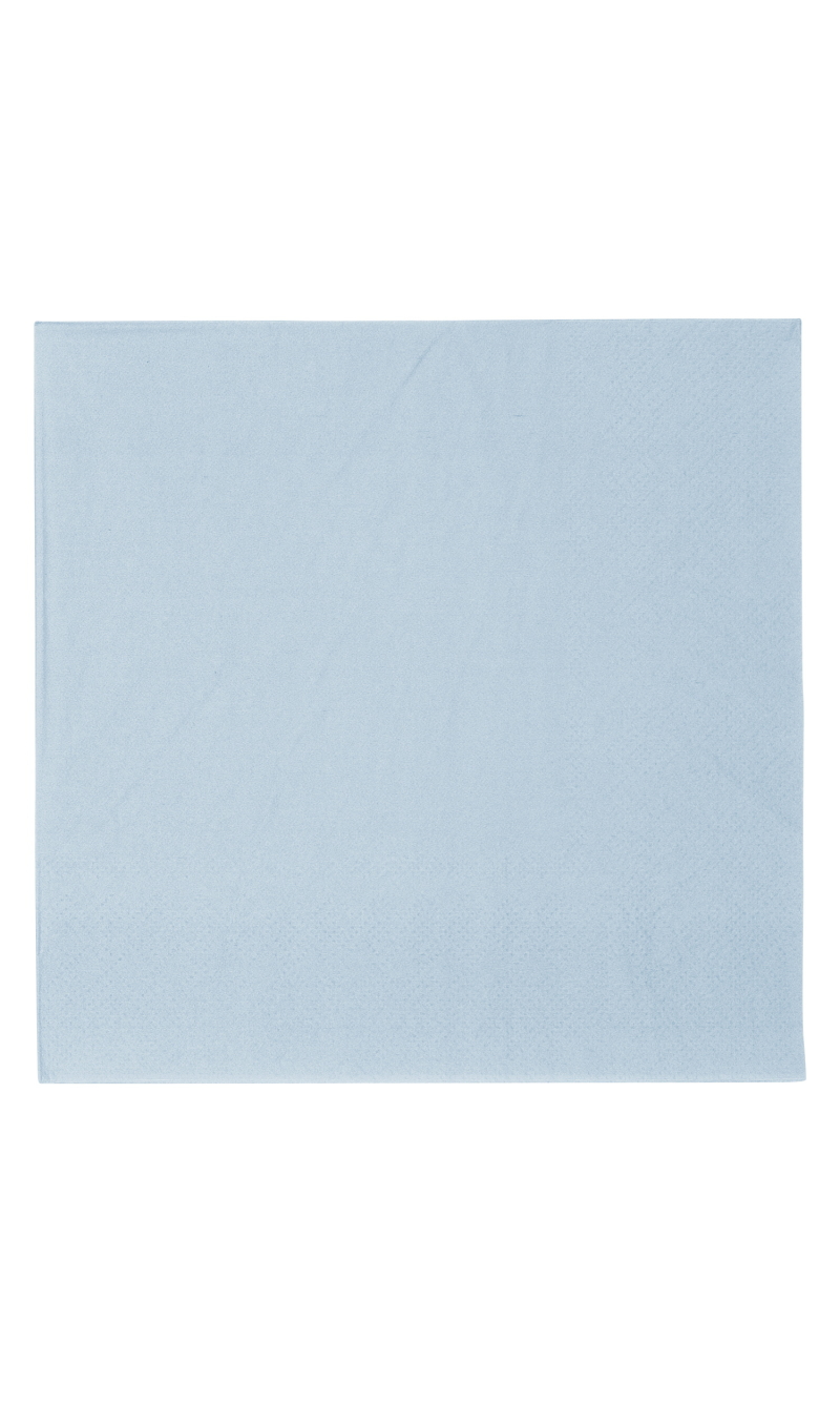Vert Decor 33x33cm 3ply Napkins Light Blue - 20pk