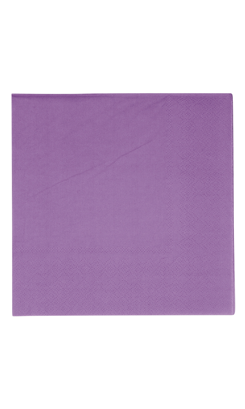 Vert Decor 33x33cm 3ply Napkins Purple - 20pk