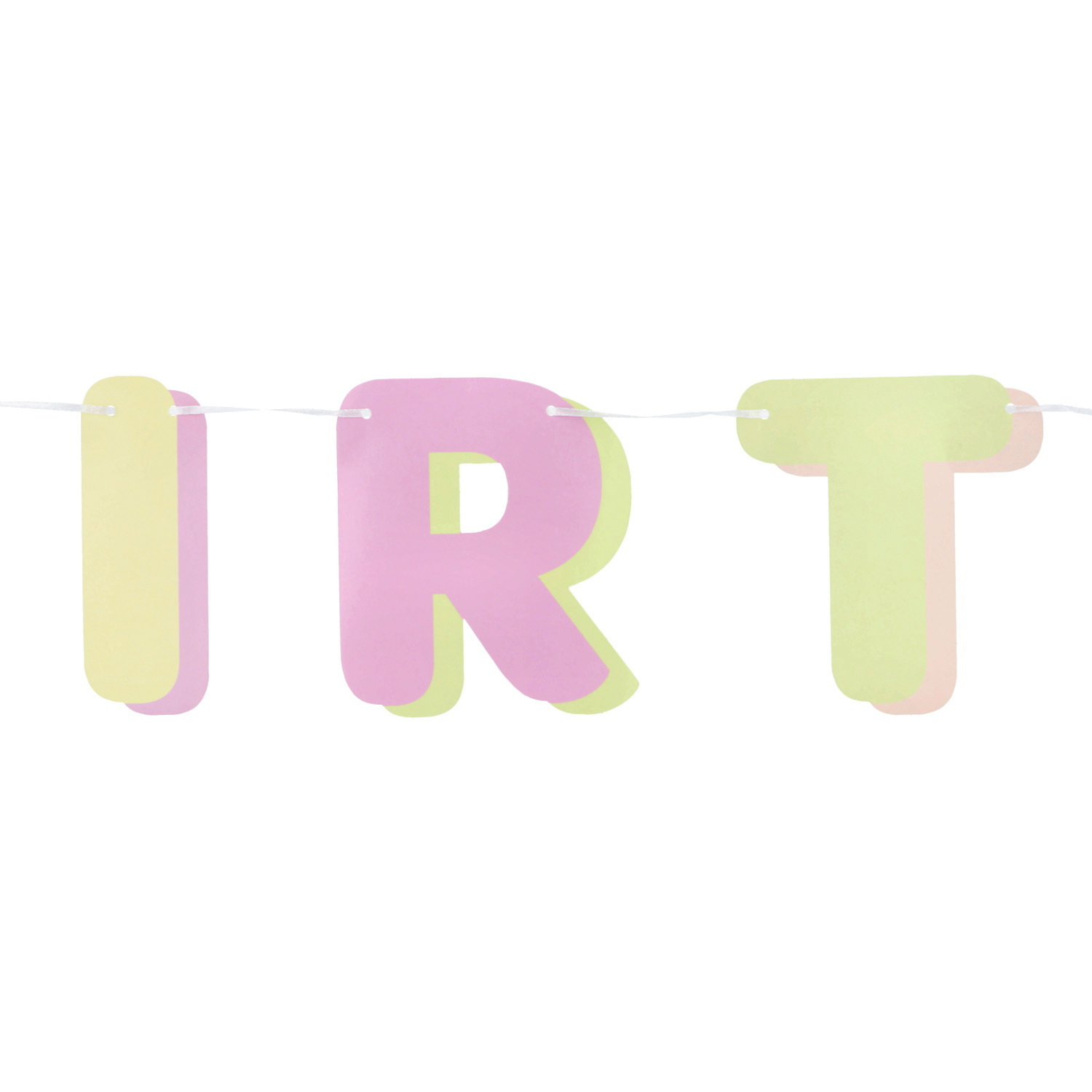 Happy Birthday Letter Banner Dreamy Pastels - 1.8m - Image 2