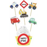 Wacky Wheels Cupcake Deco Set - 6pcs
