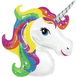 Rainbow Unicorn Supershape Foil Balloon 83x73cm