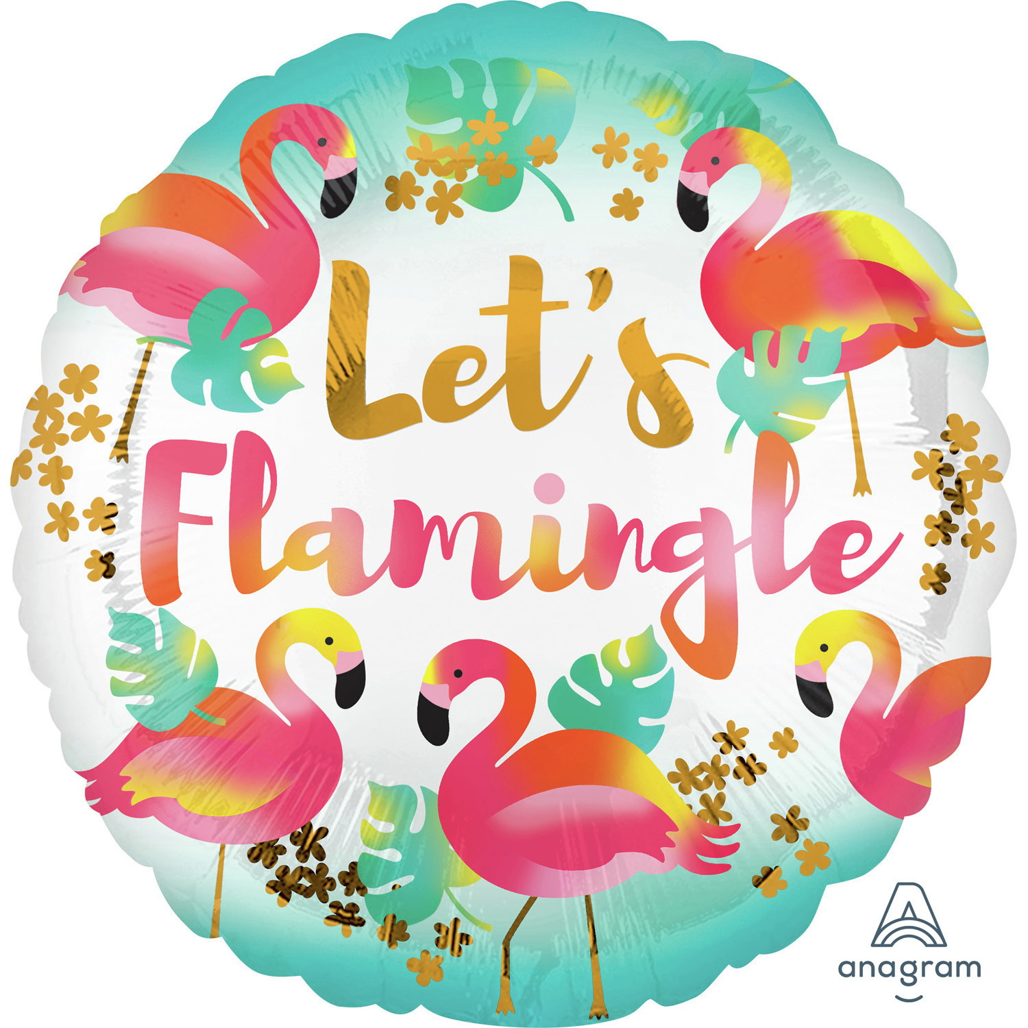 Let's Flamingle Foil Balloon - 45 cm