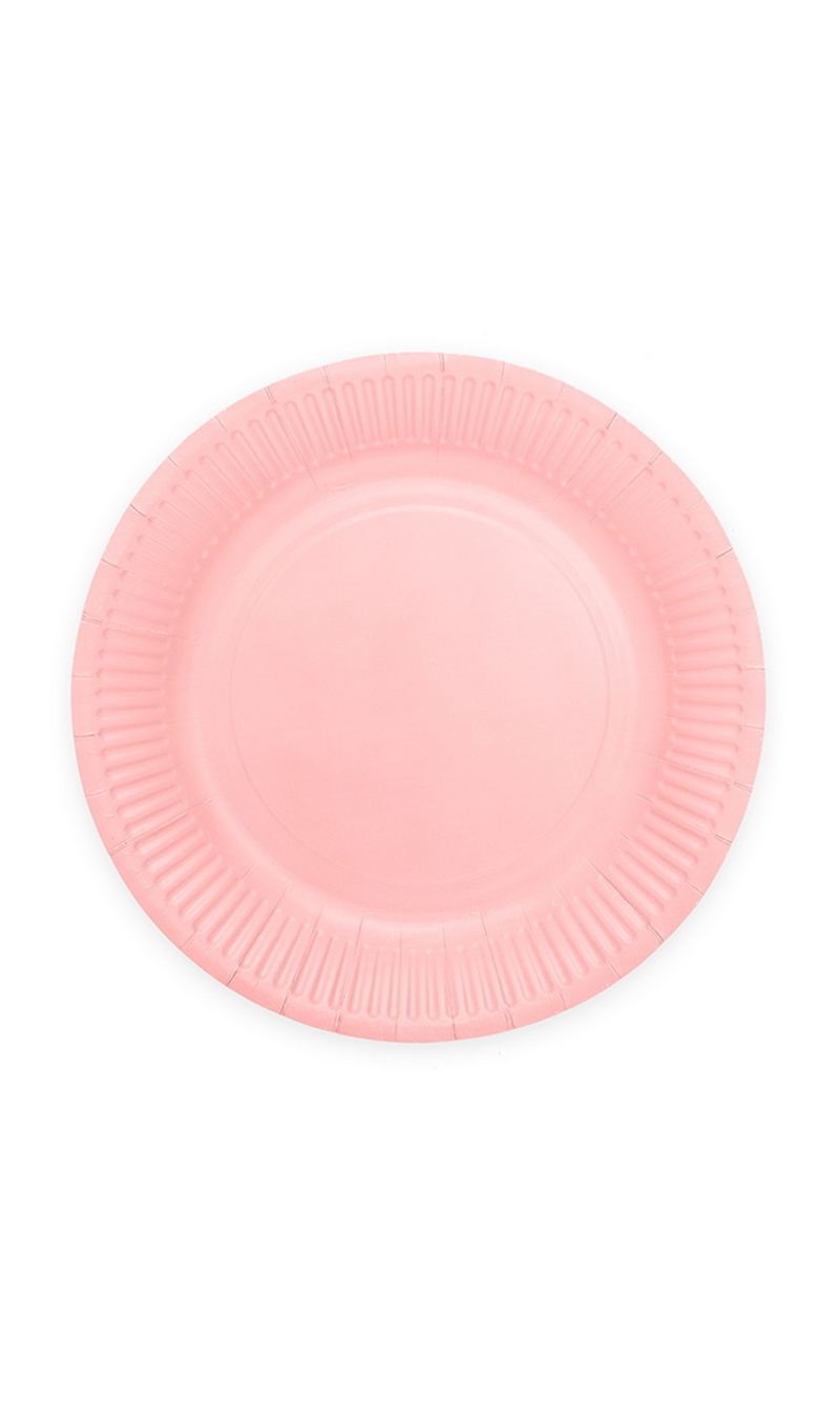 Party Paper Plates 18cm 8pcs - Pink