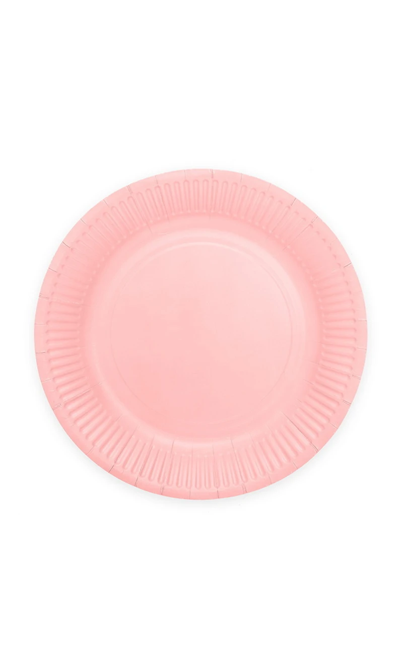 Party Paper Plates 18cm 8pcs - Pink