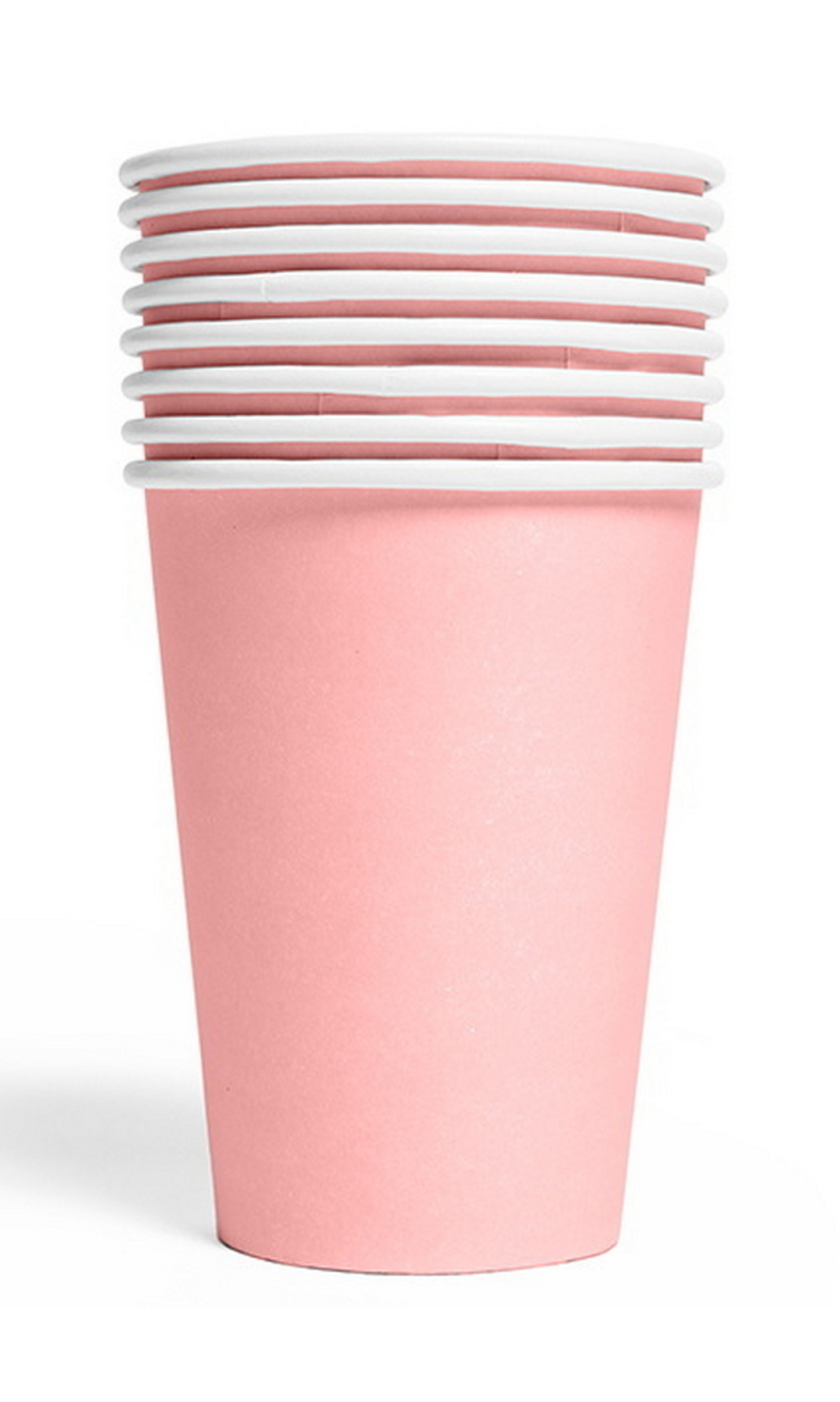 Party Paper Cups 210ml 8pcs - Pink