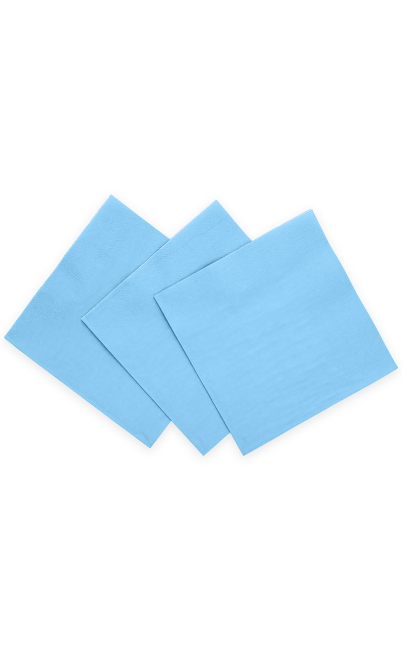 Napkins Luncheon Party 3-Ply 33x33cm 20pcs - Light blue
