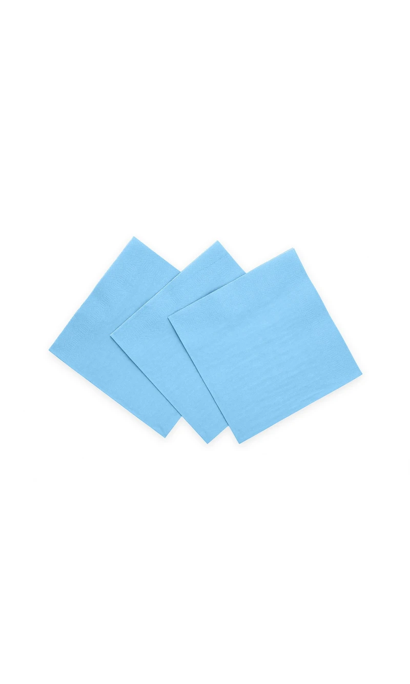 Napkins Cocktail Party 3-Ply 24x24cm 20pcs - Light blue