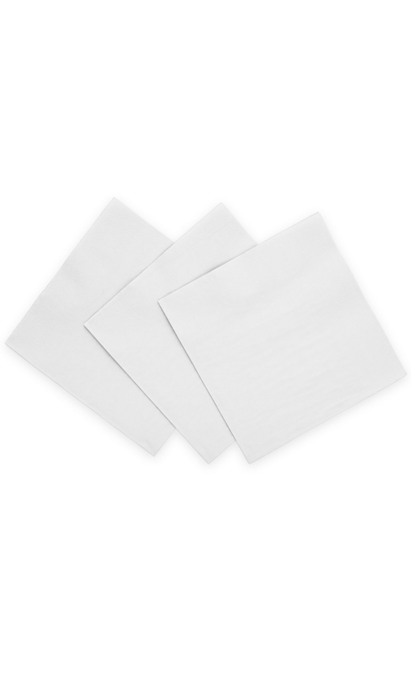 Napkins Luncheon Party 3-Ply 33x33cm 20pcs - White