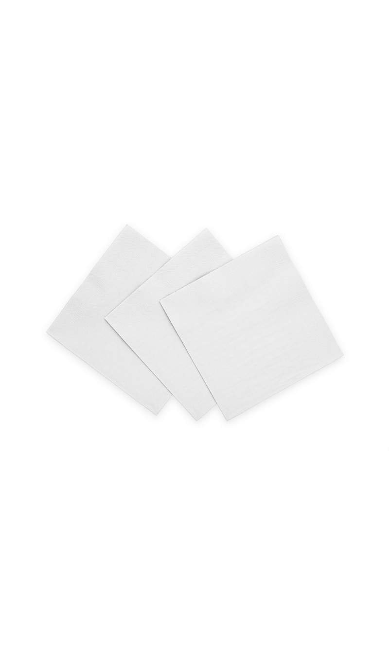 Napkins Cocktail Party 3-Ply 24x24cm 20pcs - White