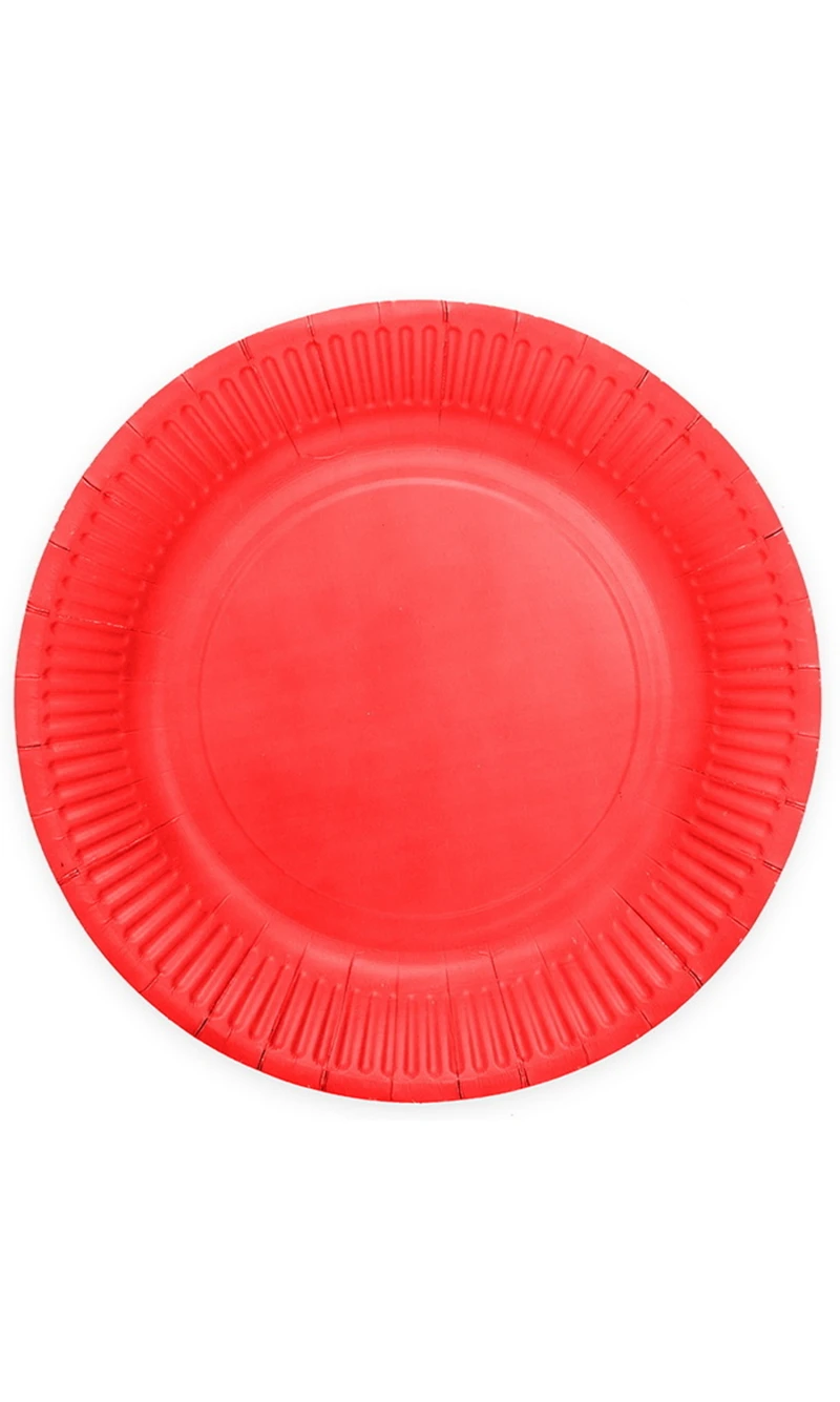 Party Paper Plates 23cm 8pcs - Red