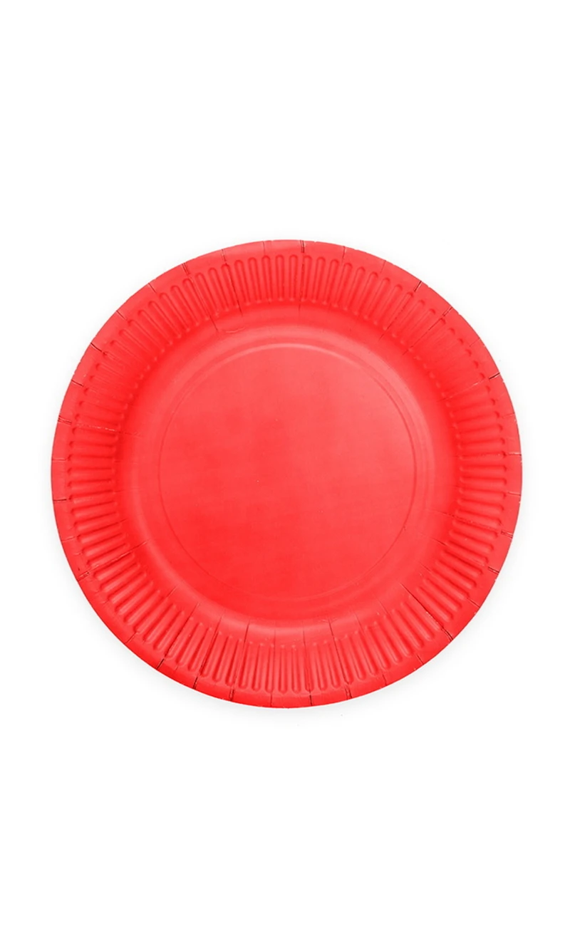 Party Paper Plates 18cm 8pcs - Red