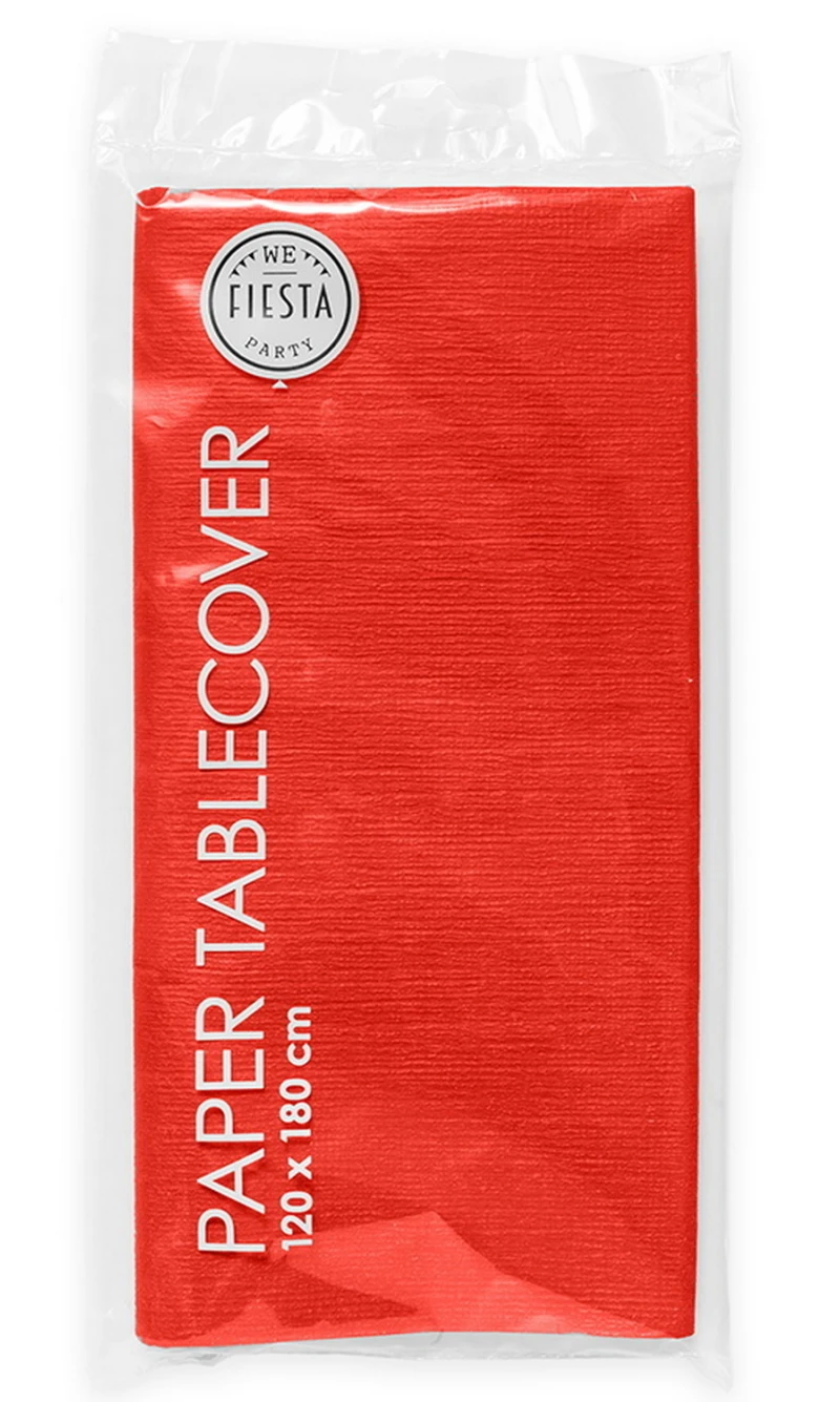 Party Paper Tablecover 120x180cm - Red