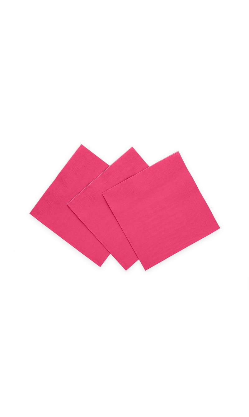 Napkins Cocktail Party 3-Ply 24x24cm 20pcs - Hot pink