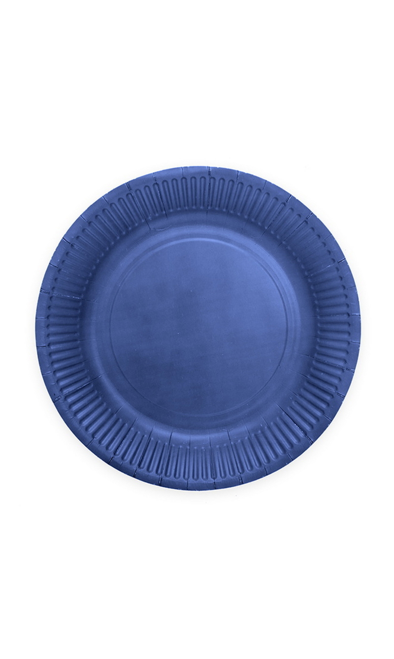 Party Paper Plates 18cm 8pcs - Dark blue