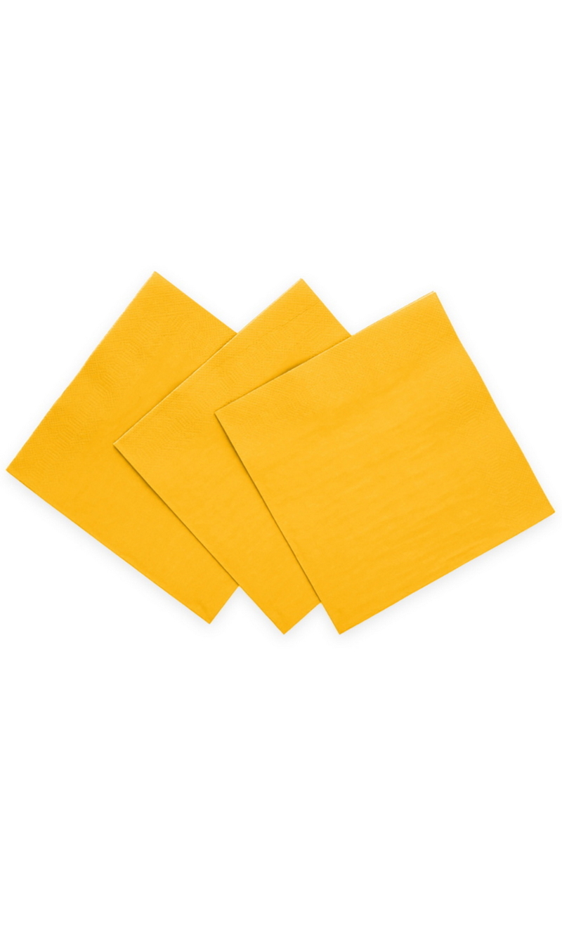 Napkins Luncheon Party 3-Ply 33x33cm 20pcs - Yellow