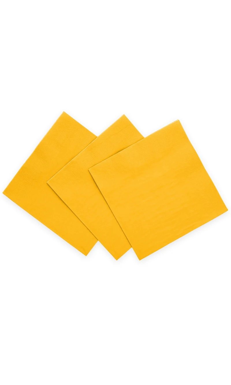 Napkins Luncheon Party 3-Ply 33x33cm 20pcs - Yellow